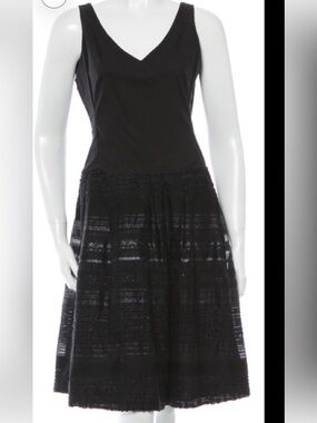 Piazza Sempione Black A-Line Midi Skirt